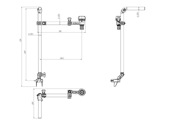 Bras de sonde XL 360°